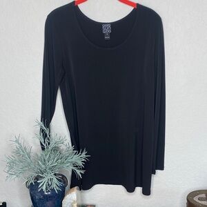 Clara Sun Woo Flowy Black Long Sleeve Top